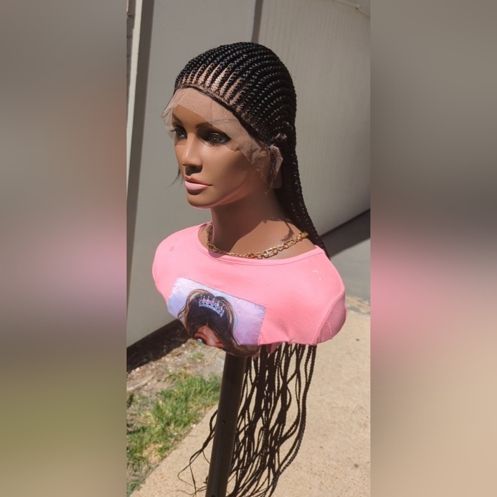 Full lace conrow wig